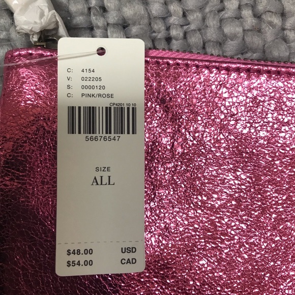 Anthropologie NWT Pink Sparkle Clutch - Picture 4 of 4